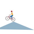 Bicycling. Extreme Cycling. Vector illustration Royalty Free Stock Photo